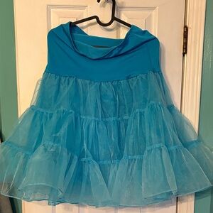 Turquoise crinoline underskirt
